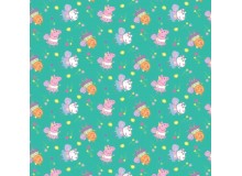 Baumwolle - Peppa Wutz - Molly Mietze - Lucy Locke türkis